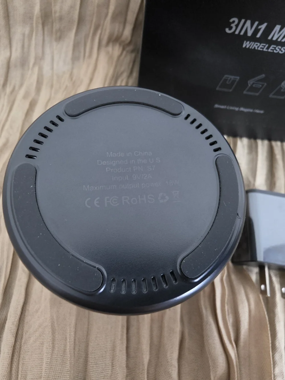 3 in 1 Magnetic Wireless Charger Station S7 For iPhone Apple Watch AirPods Gray